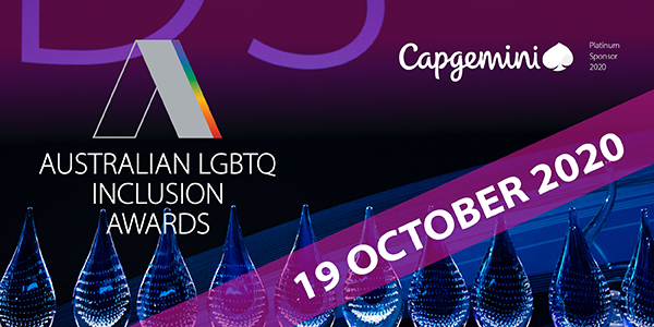 Images says the event is postponed to 19 October 2020. Includes a logo of Capgemini, the platinum sponsor of the awards.